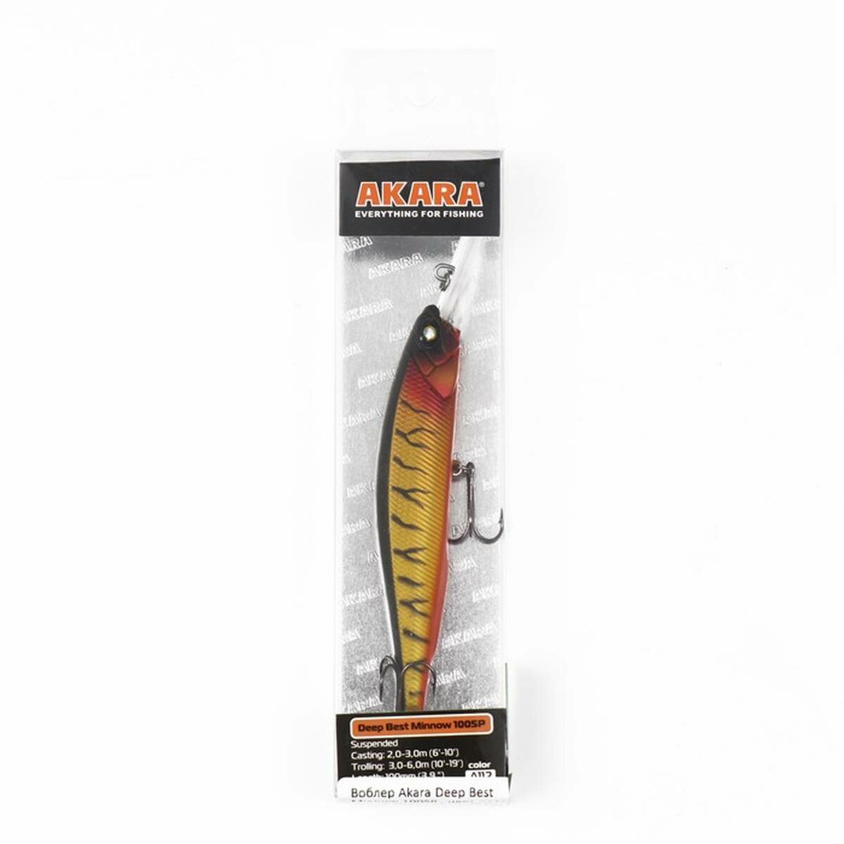 Воблер Akara Deep Best Minnow 100SP 16гр. (4/7 oz 3,9 in) A112 — фото 1