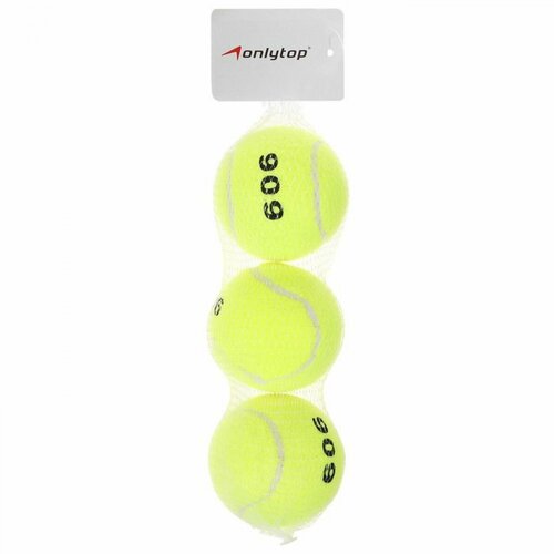 Мяч для большого тенниса № 909, тренировочный , набор 3 шт, цвета микс мяч для большого тенниса набор 3 шт цвета микс