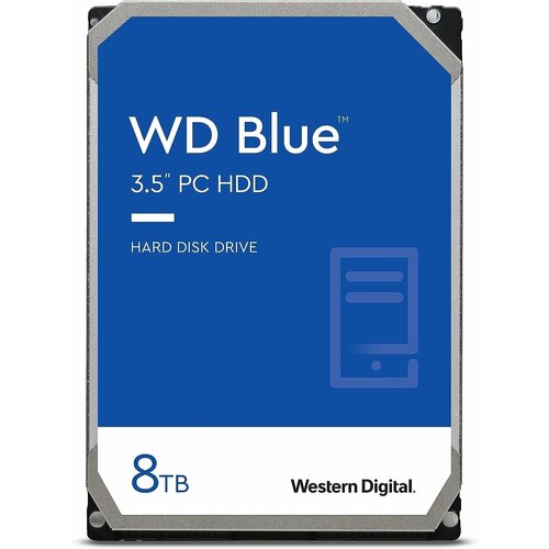 Жесткий диск WD SATA-III 8TB WD80EAAZ Desktop Blue (5640rpm) 128Mb 3.5 жесткий диск wd original sata iii 2tb wd20spzx blue 5400rpm 128mb 2 5