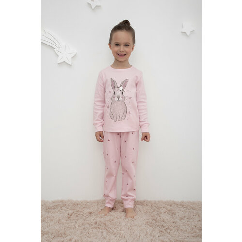 Пижама crockid, размер 72/140, розовый