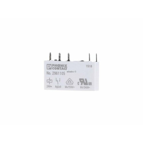 Реле переключения DC 24V 6A REL-MR- 24DC/21 – Phoenix – 2961105 – 4017918130893 10pcs micro power relay replace rel mr 24dc 21 2961105 882n 1cha 1ch c s ape30024 ape30012 g2rv 1 s g