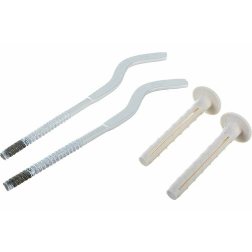 Кронштейн для радиатора с дюбелем диам 75x180 мм MasterProf белый сплющ 2 шт ИС030132 460₽