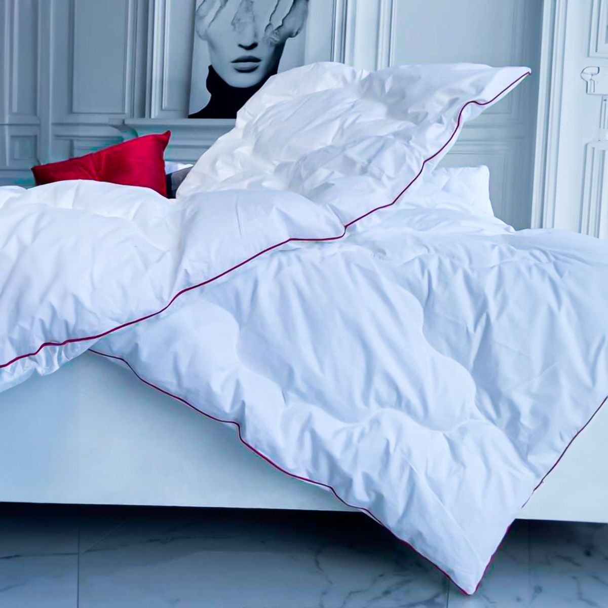 Одеяло "Лебяжий пух" 1,5 спальное всесезонное Premium воздушное, пышное 140 x 205