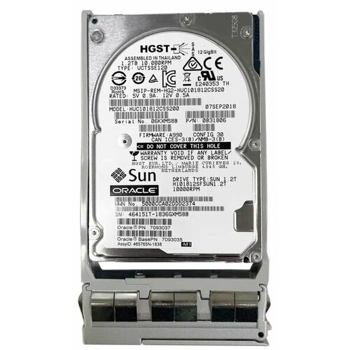 Жесткий диск Sun H101812SFSUN12 12Tb 10520 SAS 25 HDD 126500₽