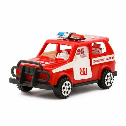 внедорожник play smart лада 2121 пожарная охрана 6400e 1 50 9 см красный Машина инерционная «Пожарная охрана»