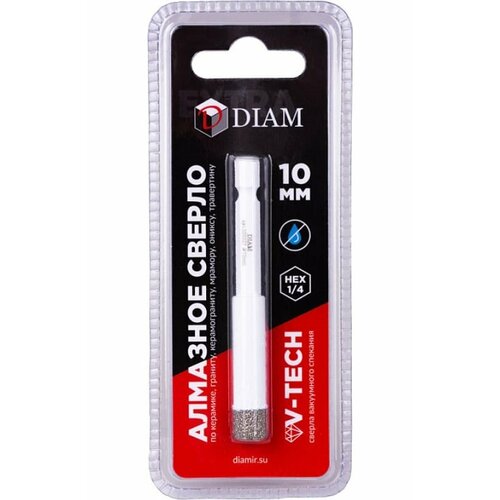 Сверло алмазное 10x35мм HEX-E Extra Line V-Tech DIAM 320327 820₽
