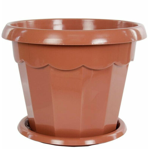 Горшок цветочный 70л Гармония с поддоном терракот М1577 Окт 425₽