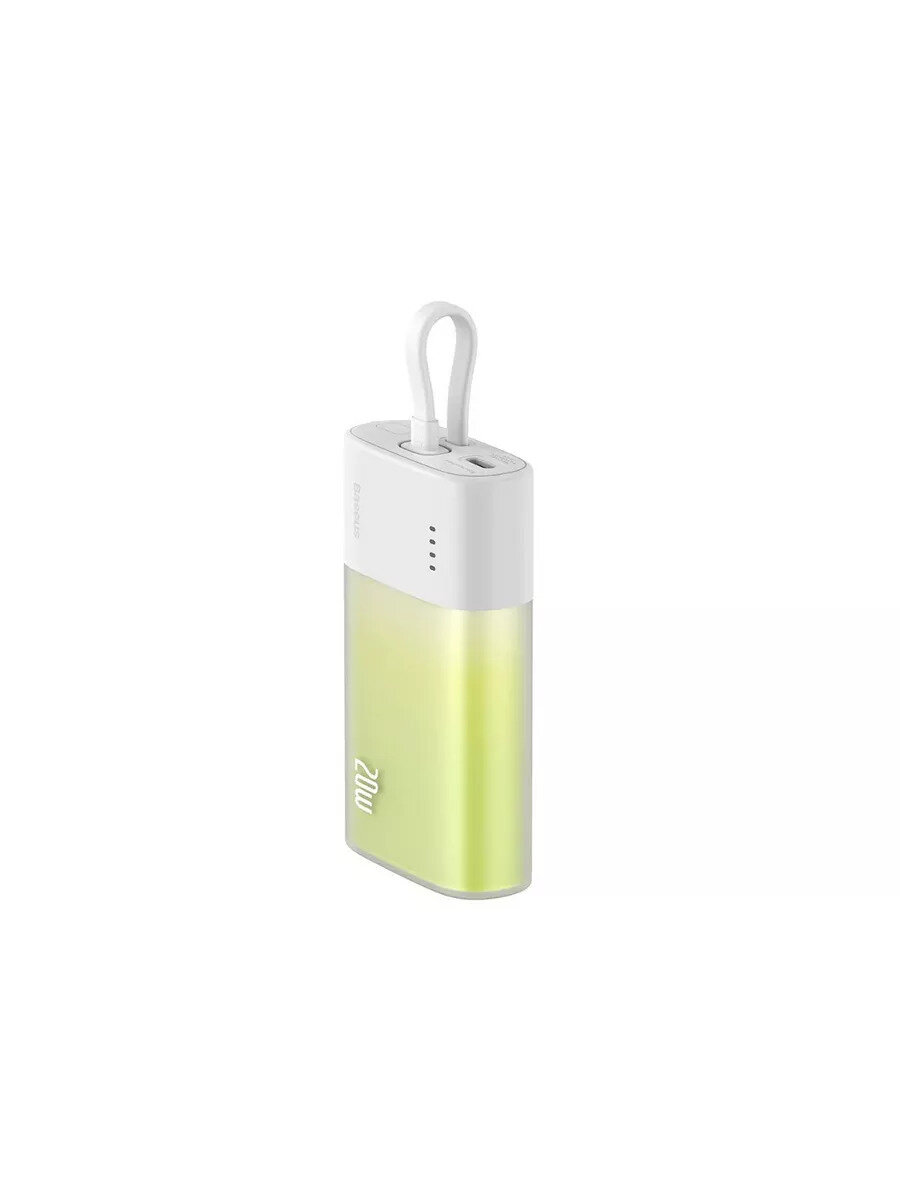 Внешний аккумулятор Baseus With Cable 5200mAh 20W Pocket Version Green IP