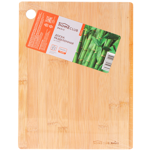 Доска разделочная HOMECLUB Natura 35х25см бамбук Арт HD003 624₽