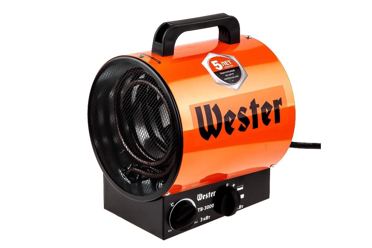 фото Электрическая тепловая пушка Wester TB-3000 (3 кВт)
