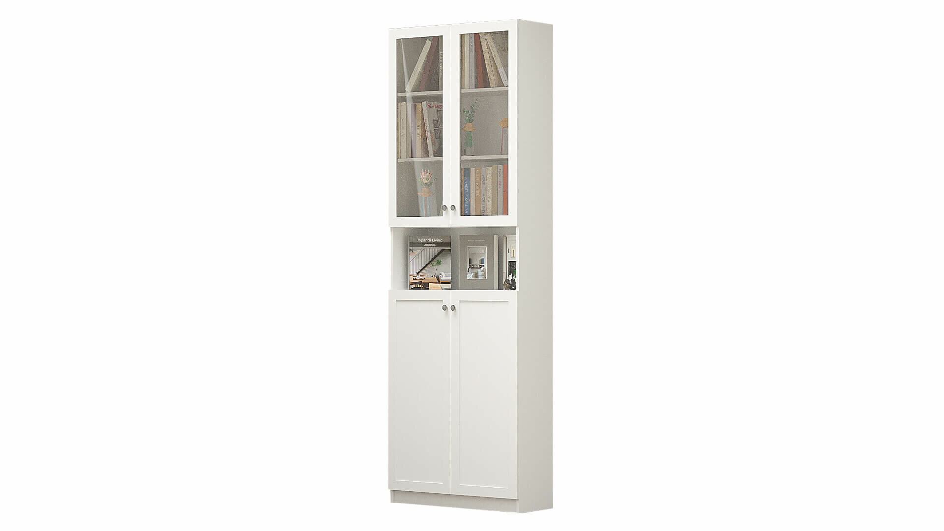 Книжный шкаф Стоп Мебель Билли 333 , размер 80х237х30 Белый