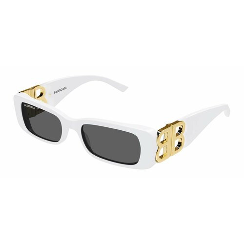 Солнцезащитные очки BALENCIAGA BB0096S 011 BB0096S-011, белый, золотой