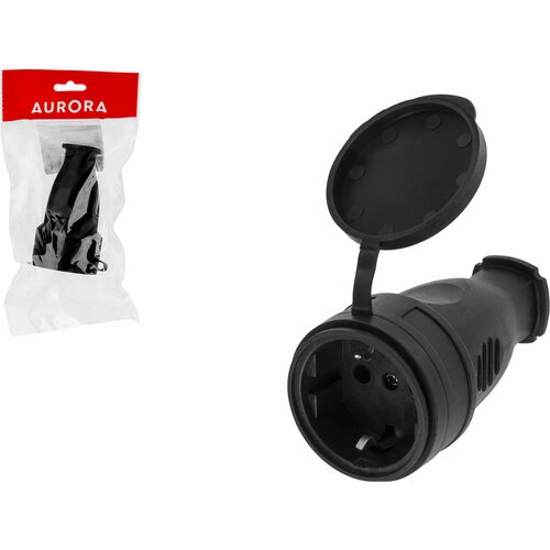 Розетка переносная 16А 250В с заземлением AURORA STARTUL черная A100-012 601₽