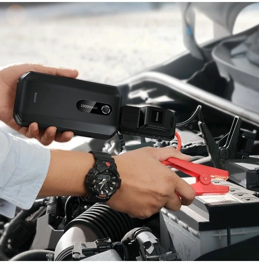 Пуско-зарядное устройство Baseus 10000mAh, 1000A, black - фото №14