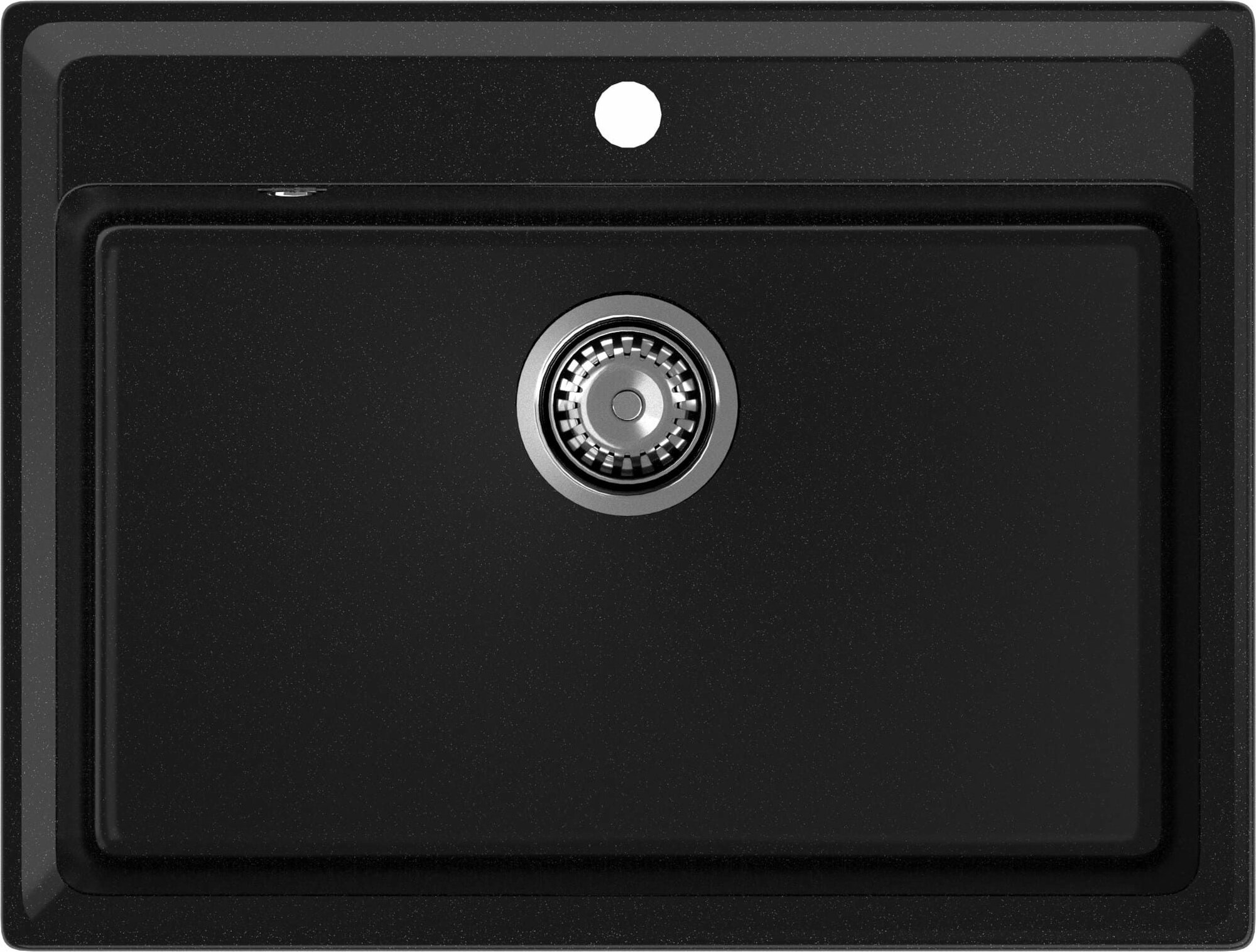 GranFest Композит Мойка LEVEL 660 1-чаша 660*500мм черный арт. GF-