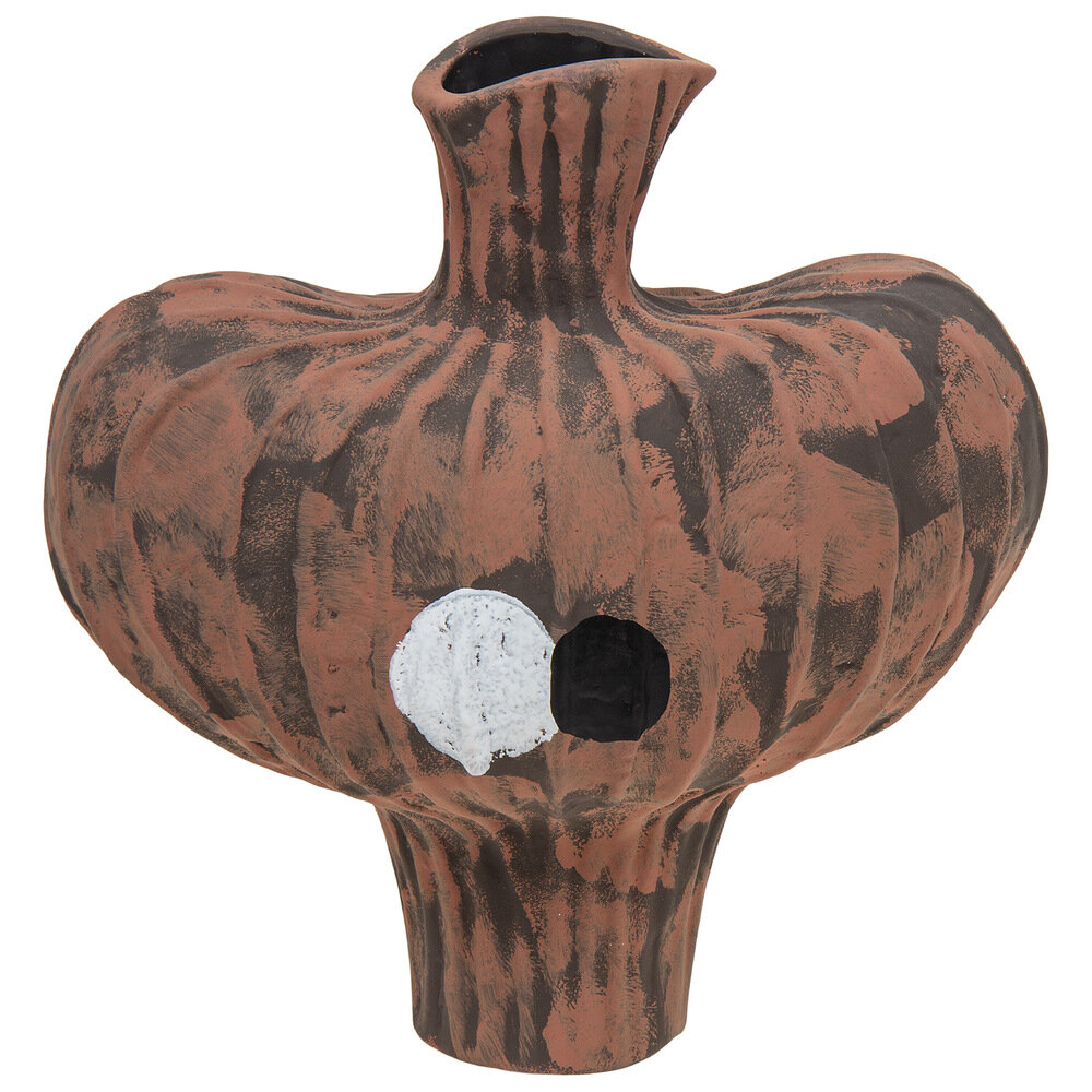 Ваза Lepestok.Moscow (керамическая) 25x15xH25 см коричневая настольная