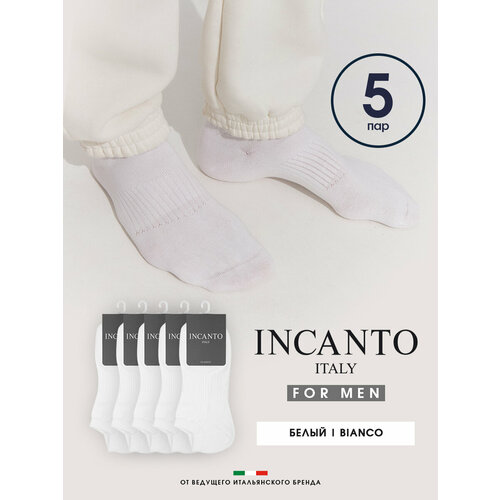фото Носки incanto, комплект, 5 пар, размер 42-44(3), белый