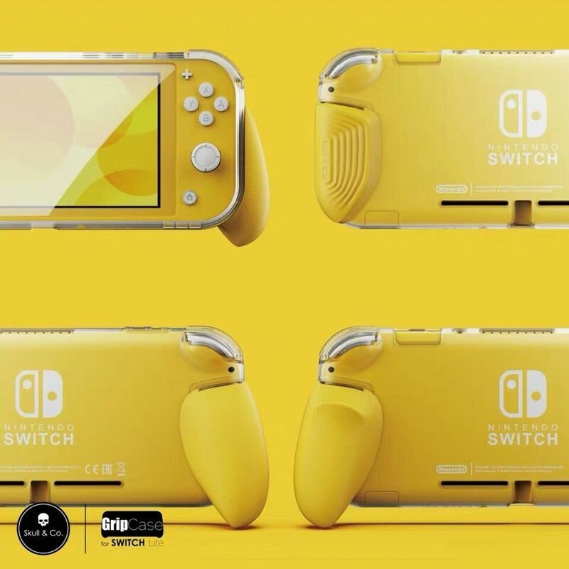 Защитный чехол Skull & Co. для Nintendo Switch Lite c 3 сменными ручками, серый — фото 1