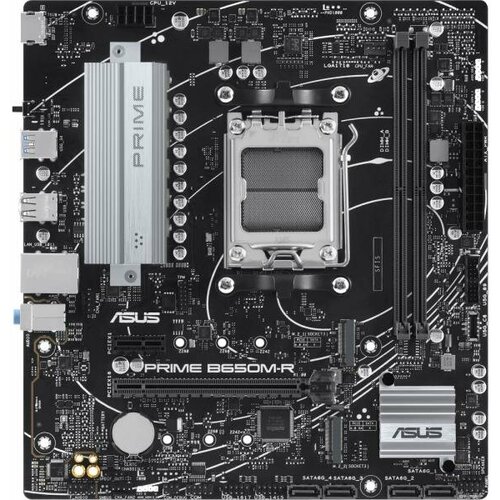 Материнская плата ASUS PRIME B650M-R Socket AM5 AMD B650 2xDDR5 1xPCI-E 16x 1xPCI-E 1x 4xSATA III mATX Retail