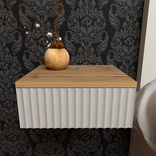 Тумба АЛМО Аква подвесная ЛДСП МДФ шариковые направляющие 35 х 30 х 15 см Дуб Вотан 3690₽