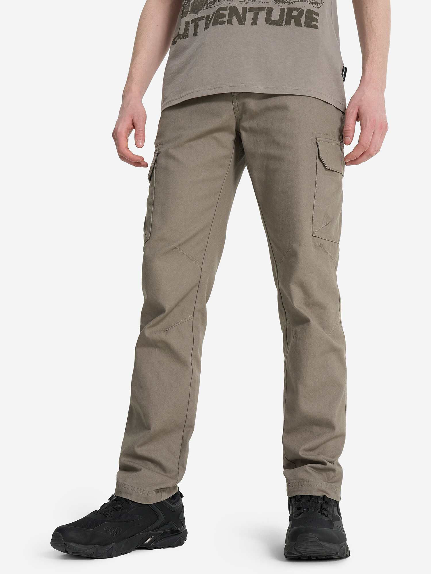 Брюки OUTVENTURE Travel Men’s Cargo Pants, размер 52, коричневый
