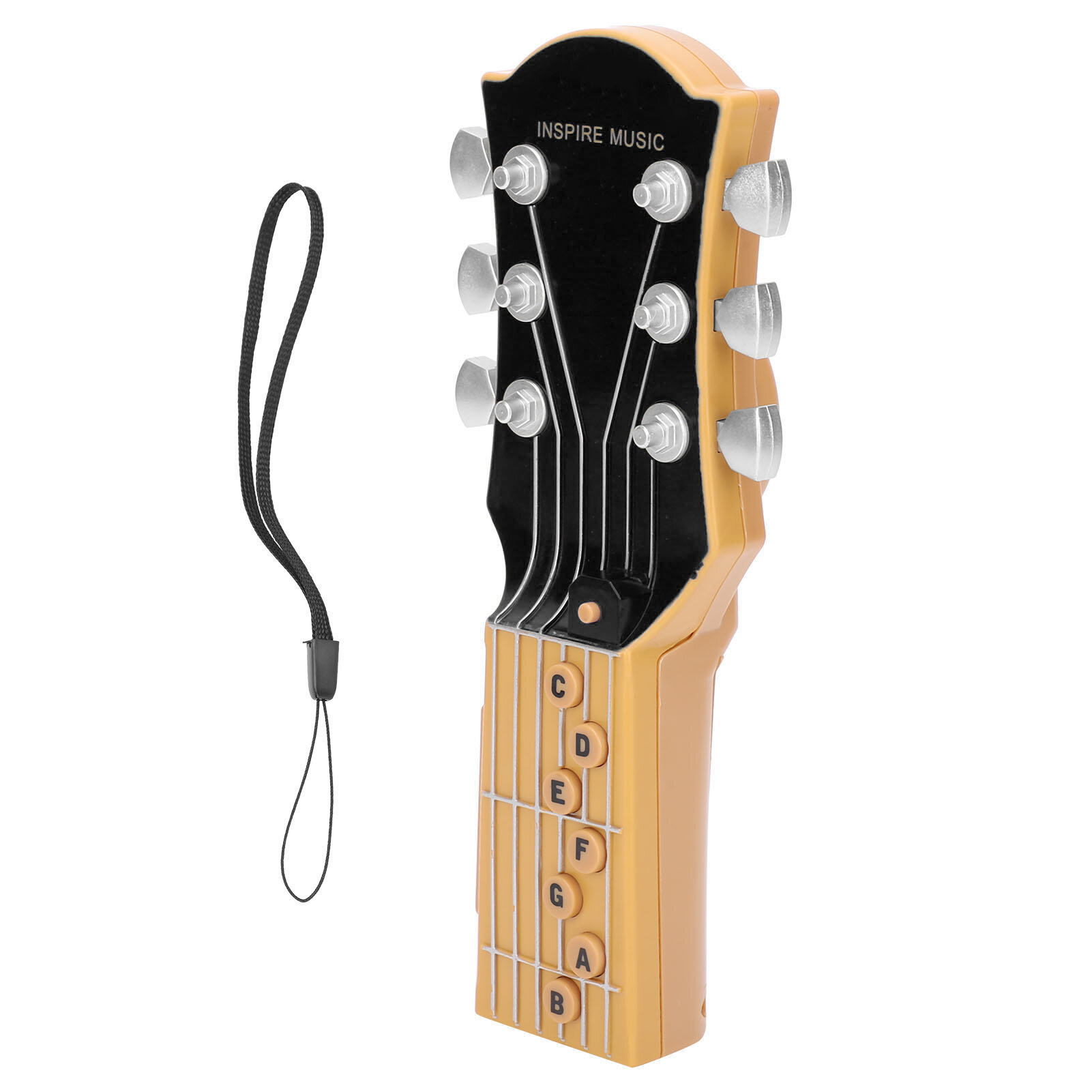 Air Guitar Infrared Induction Simulation 7 Chords Portable Toy Musical Instrument AccessoriesBlack