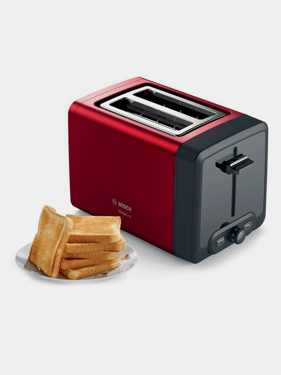 Тостер Bosch TAT4P424, 2 отделения, механическое управление, функция подогрева — фото 1