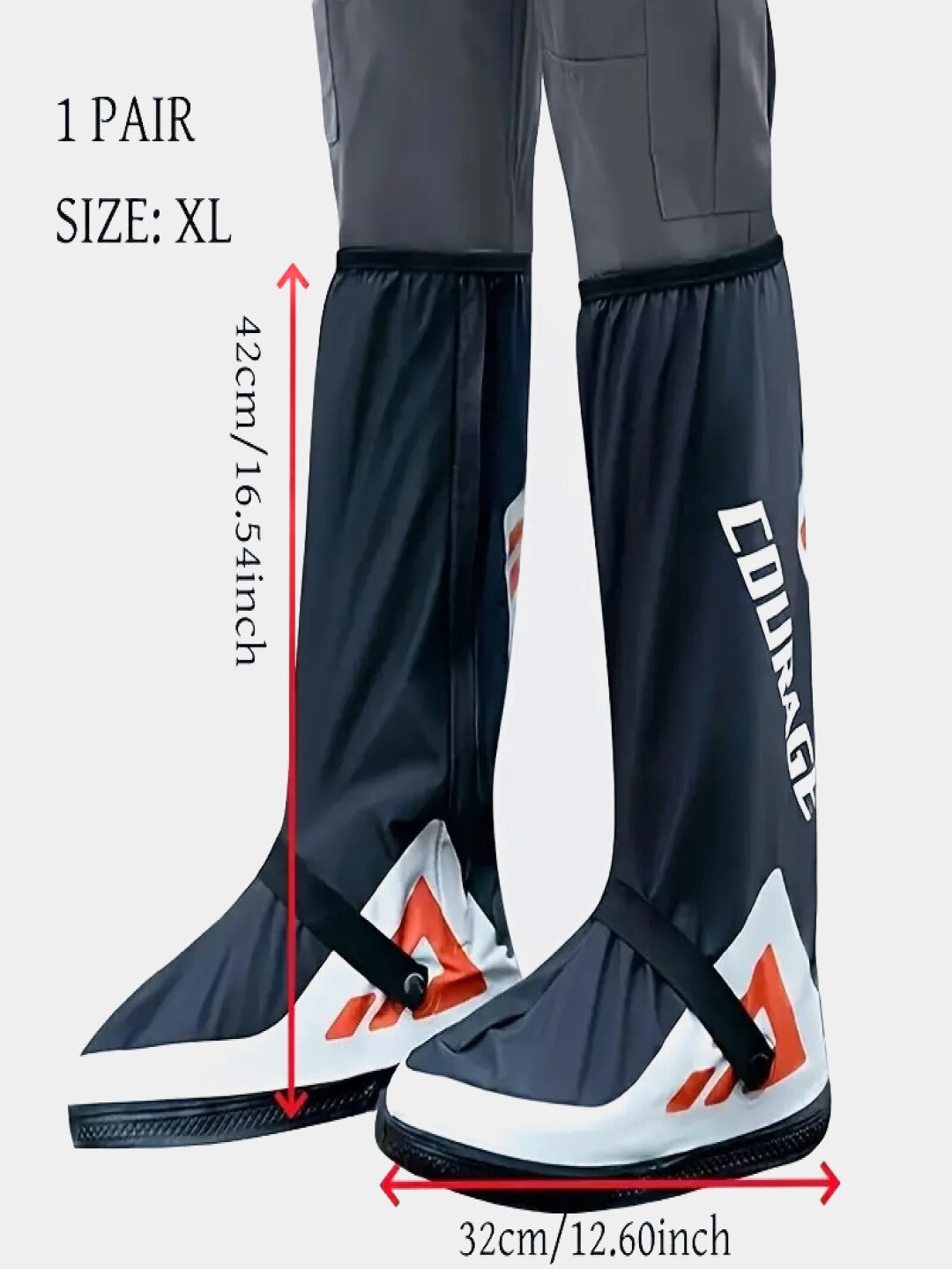 Дождевики для обуви, Коралловый, XL-43-45