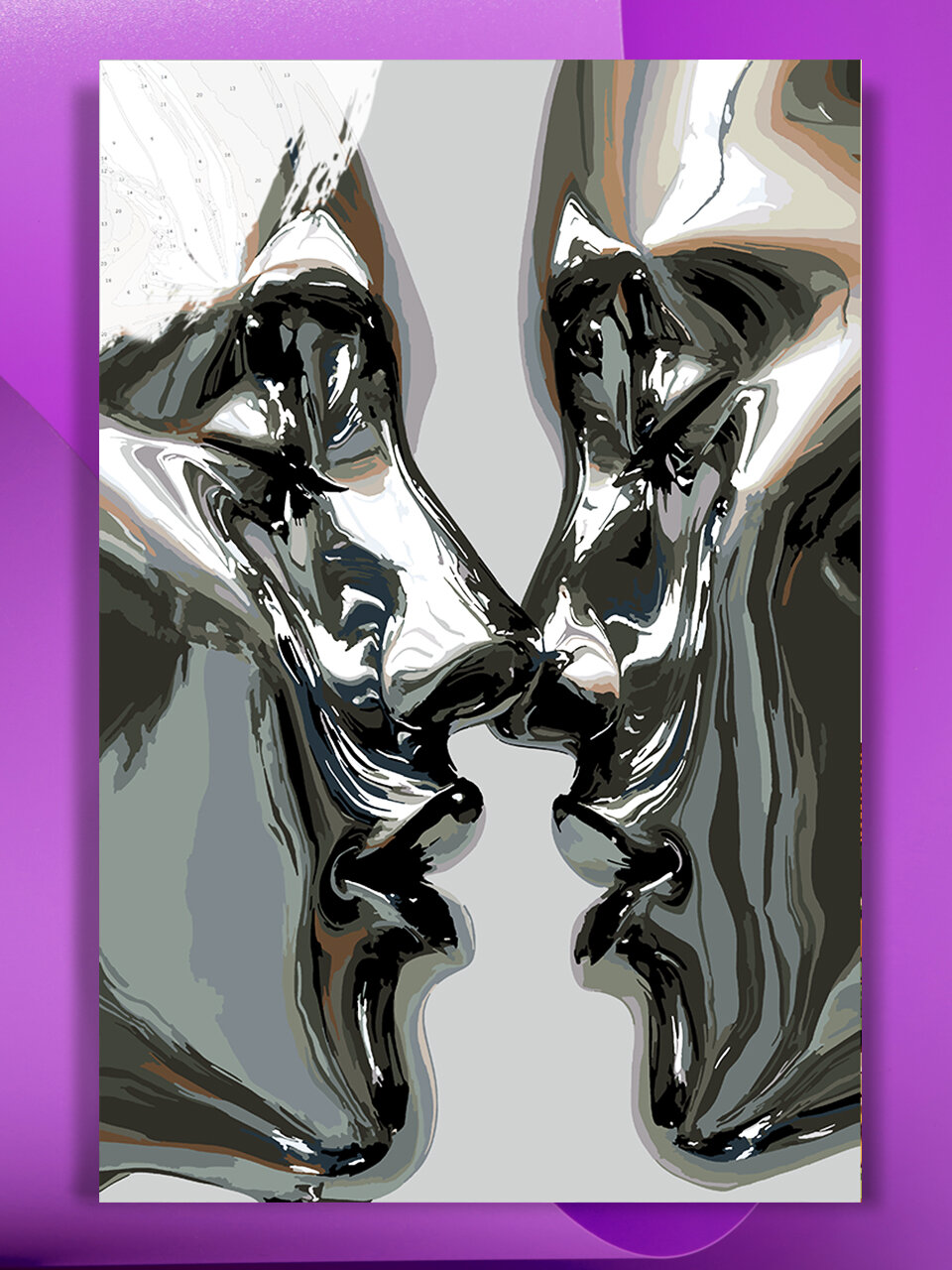 Картина по номерам на холсте Chromed love, 40 х 60 см