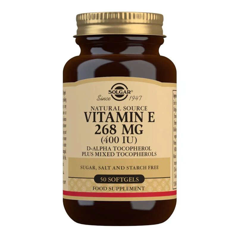 Solgar Vitamin E 268 мг (400 ME) Mixed Tocopherols 50 капсул