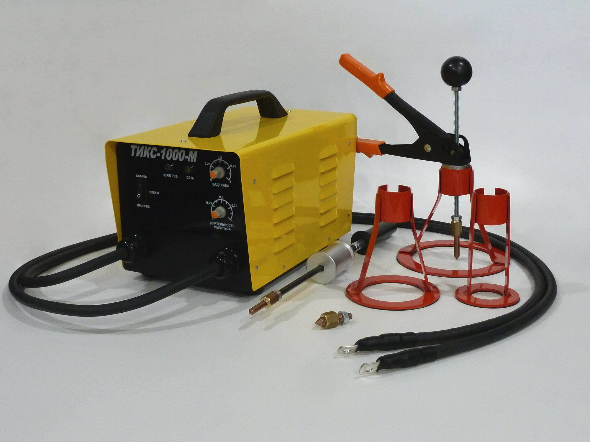 Споттер Циклон ТИКС-1000-МТ + комплект оснастки "Старт", сварочный ток 1100А, питание 220В, облегченный трансформатор