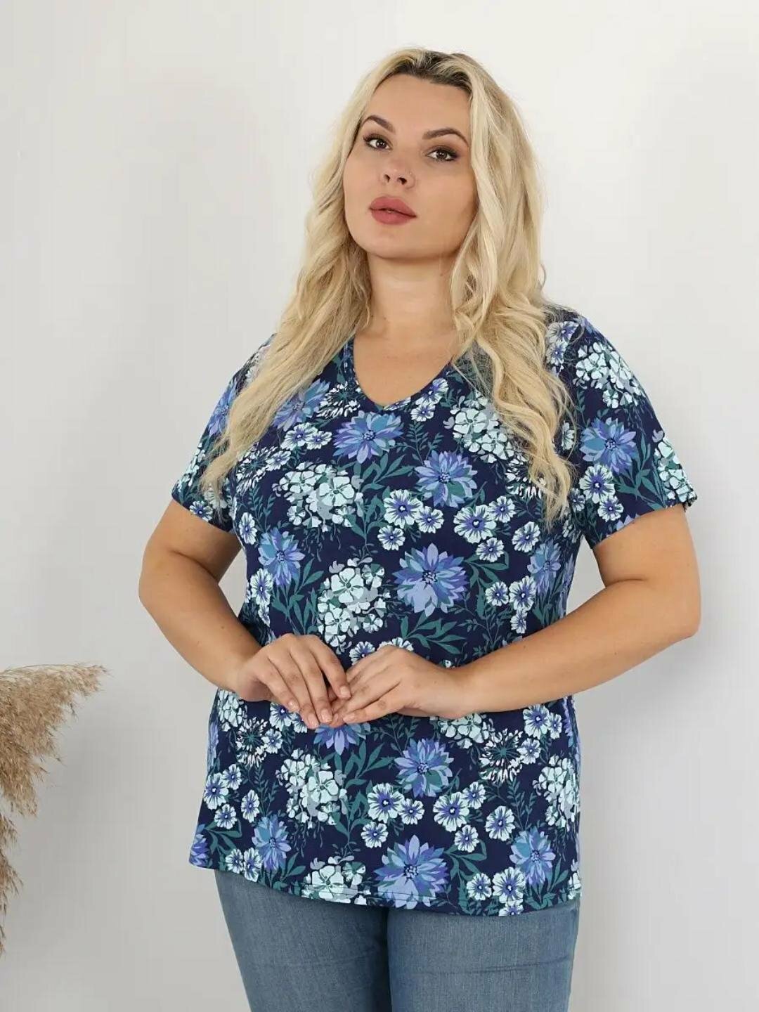 Футболка спортивная, размер 54-56, темно-синий