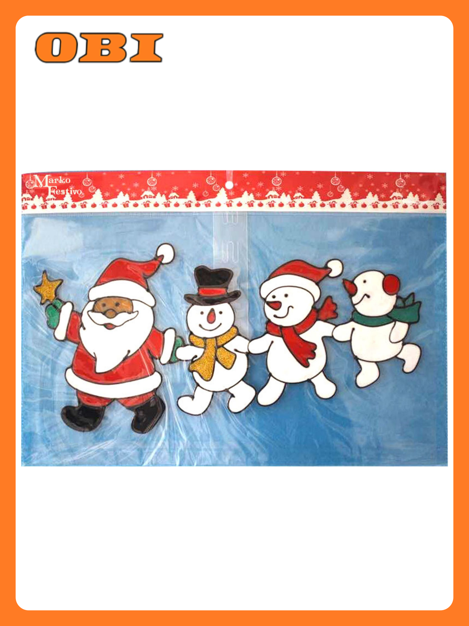 Наклейка Дед Мороз 300х400 мм