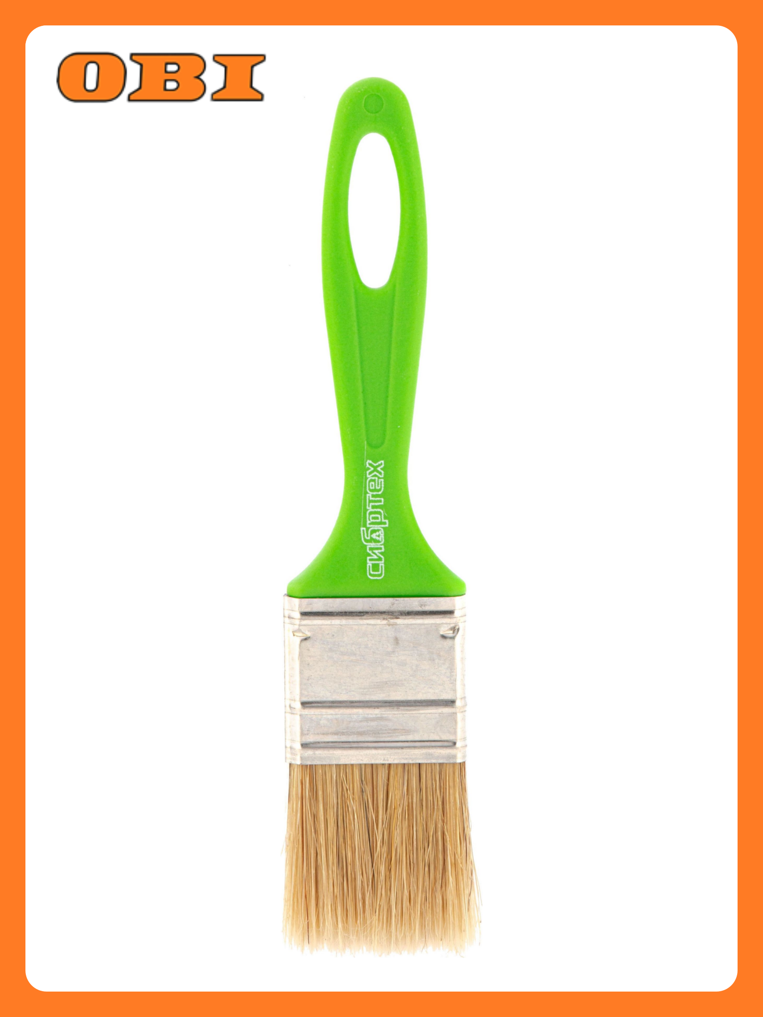 Кисть Сибртех Евро 83301 флейцевая натуральная щетина 35х8 мм