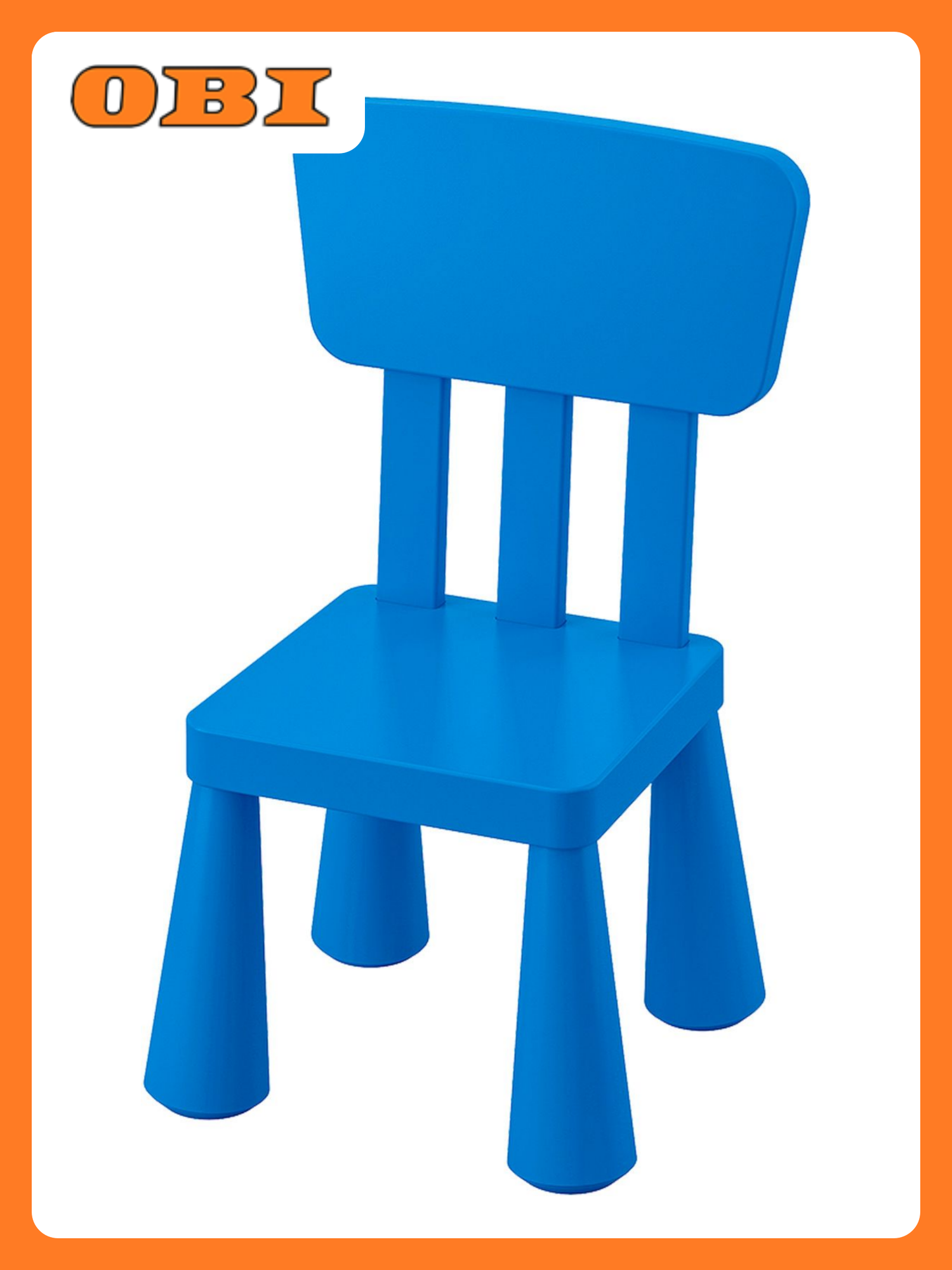 Детский стул икеа маммут синий пластик 45 см x 39 см x 12 см