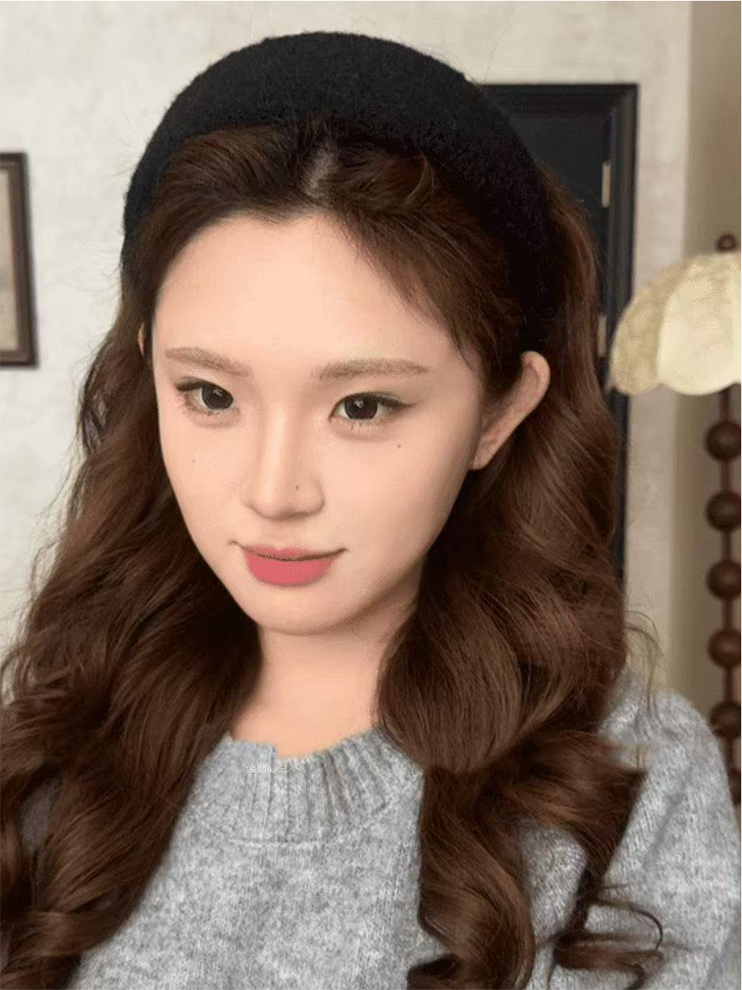 Вязаный ободок, универсальный размер, мягкий и приятный материал, чёрный