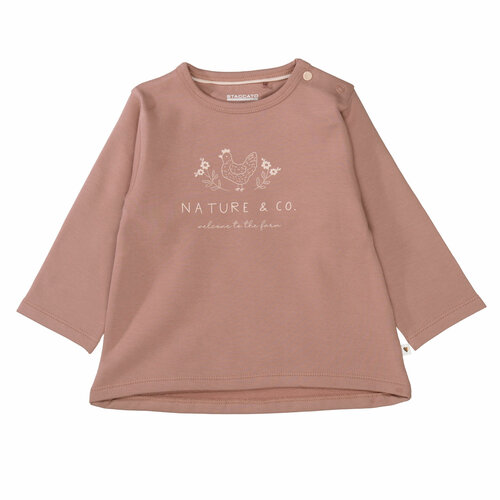 фото Лонгслив staccato, размер 80, красный, коричневый