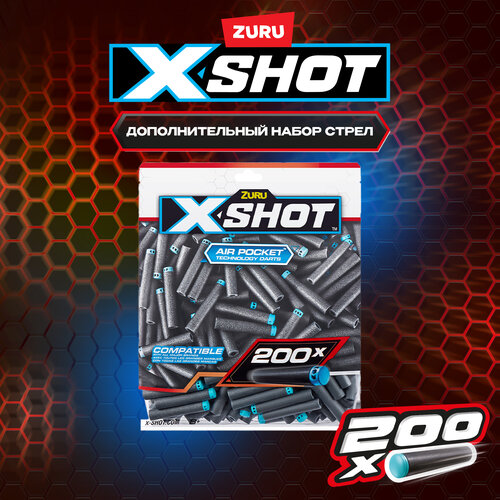 Набор стрел ZURU X-SHOT Excel 200 шт., игрушки для мальчиков, 36592 игрушка набор стрел ultra sonic screamers darts refills whistle darts f1048 синий