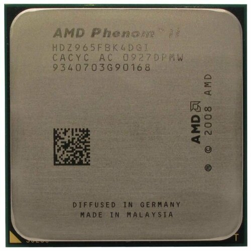 Процессор AMD Phenom II X4 Deneb 965 AM3, 4 x 3400 МГц, OEM процессор amd phenom ii x6 thuban 1035t am3 6 x 2600 мгц oem