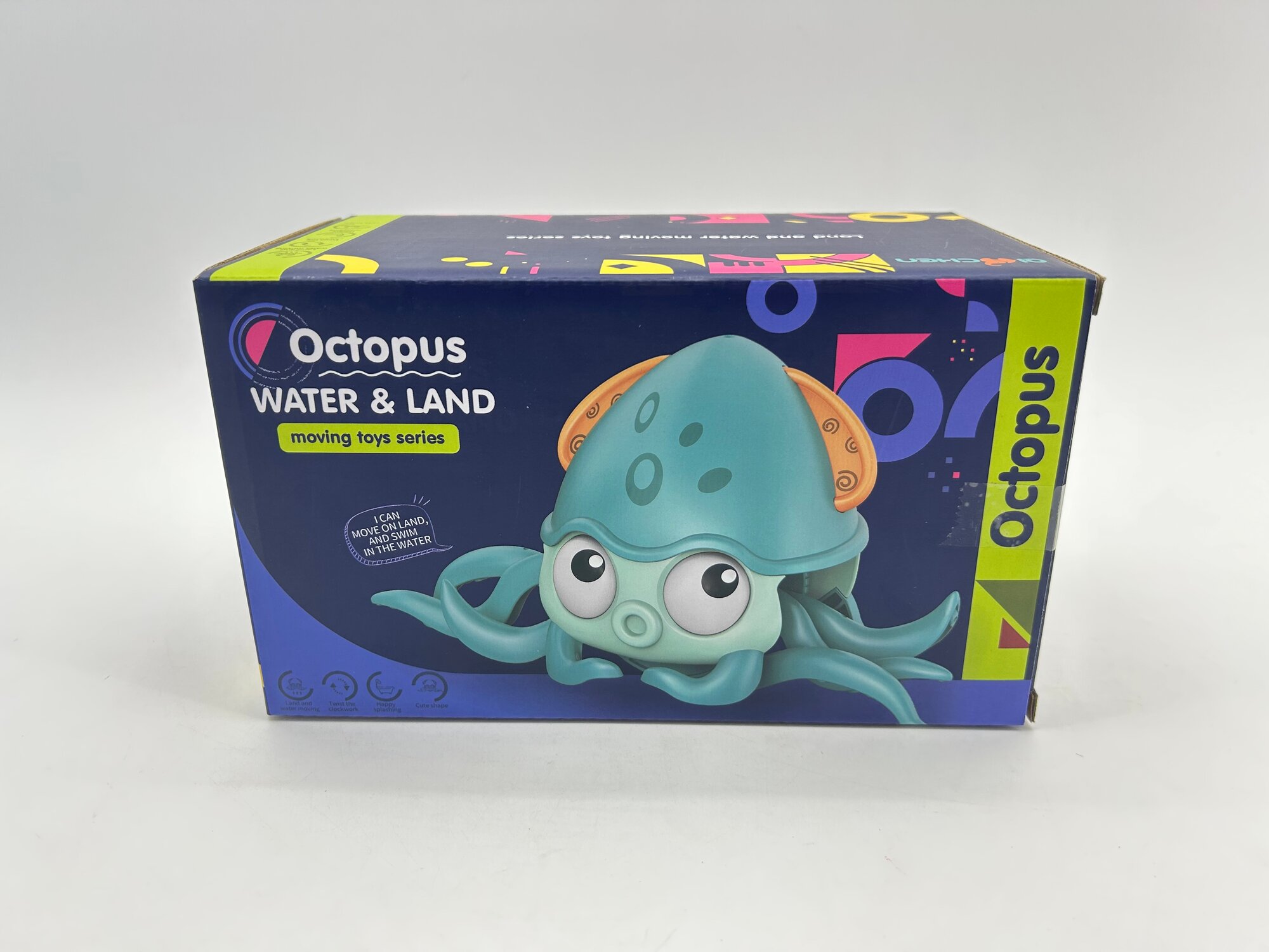Развивающая игрушка Qi Chen Toys Ползающий осьминог, FCJ0516810, голубой