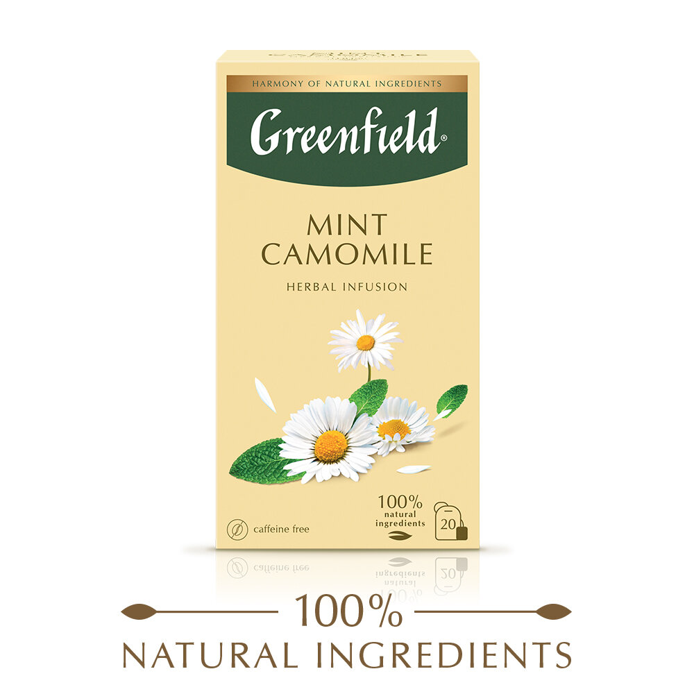 Чайный напиток Greenfield Mint Camomile ромашковый пакетированный