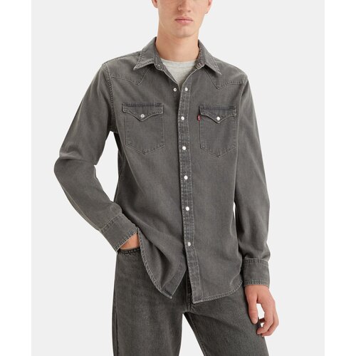Рубашка Levi's, размер XL, серый джинсовая мужская рубашка классического кроя dustin синий