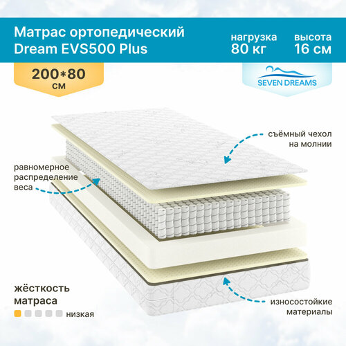 Матрас Dream EVS500 Plus 80 на 200 см 7830₽