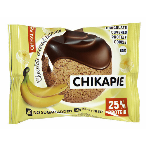 фото Протеиновый батончик chikalab chikapie 60 г, банан в шоколаде