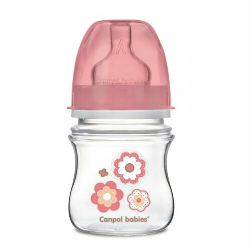 Canpol Бутылочка PP EasyStart с широким горлышком антиколиковая 0+ Newborn baby белая 120 мл 1 шт бутылочки canpol pp easystart royal baby с широким горлышком антиколиковая 120 мл