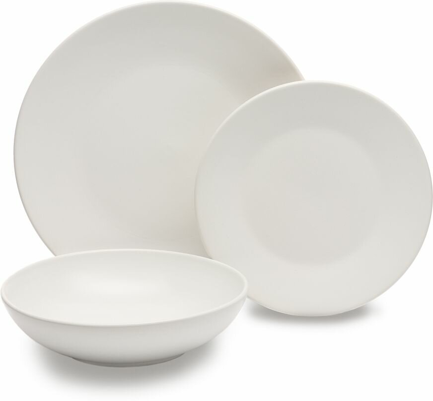 фото Набор посуды столовый цвет белый глянец 12 предметов