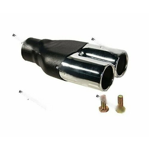 Насадка на глушитель № 700/с265 haktan ht двойная хром d-38-48 болты