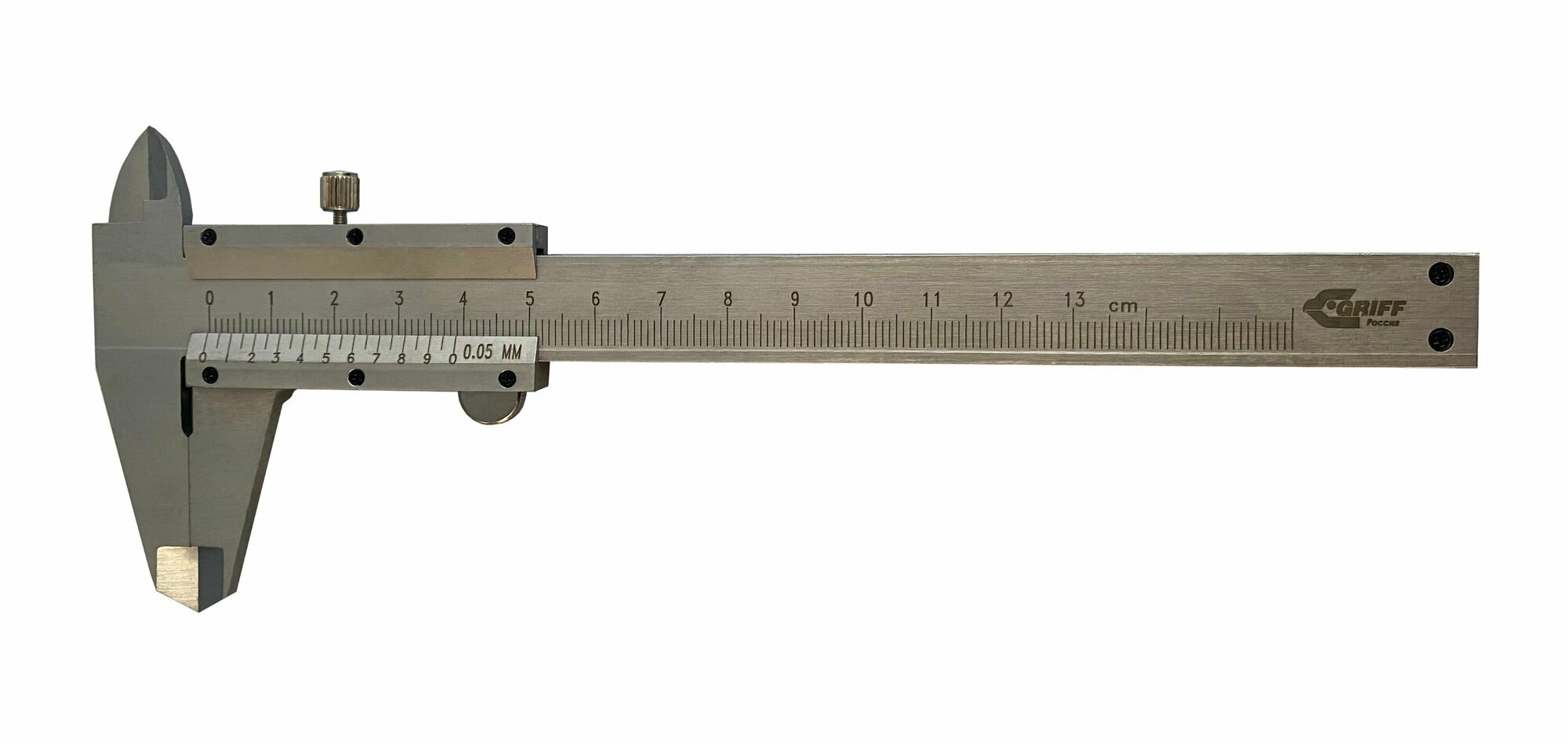 Штангенциркуль нониусный ШЦ-I 125-0,05, GRIFF, ГОСТ 166-89, серия standard, D162031