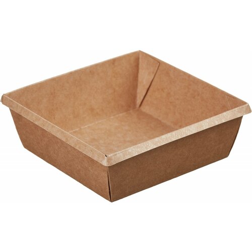 Контейнер OneClick бумажный 130х130х45 мм, 550 мл, крафт 400 шт