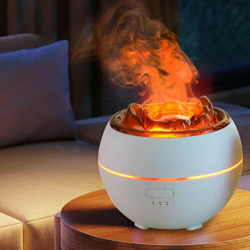 Ультразвуковой увлажнитель воздуха Flame Volcano USB аромадиффузор распылитель эфирных масел освежитель для дома и офиса 182700₽
